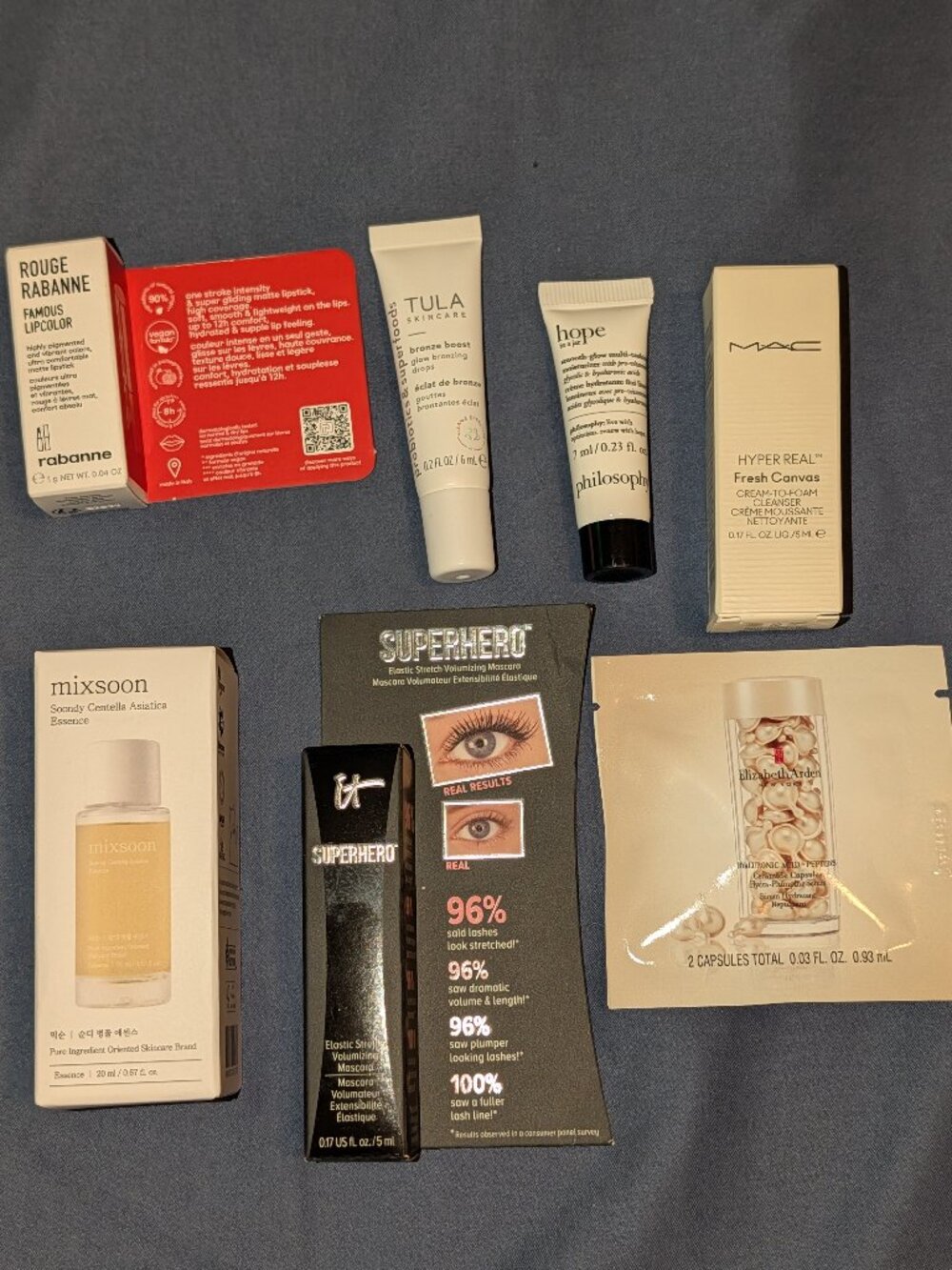 Bundle of skincare and makeup minis MAC, Mixsoon, Paco Rabanne and more
